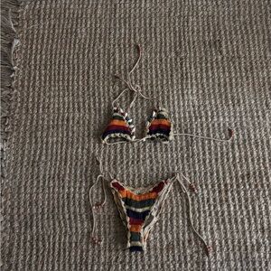 Striped Multicolor Bikini Set